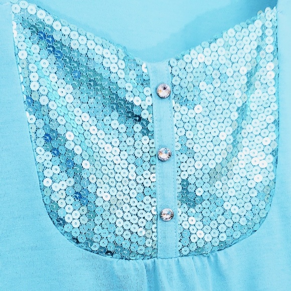 Passports | Sequin Yoke Long Sleeve Top | XL - Picture 4 of 7